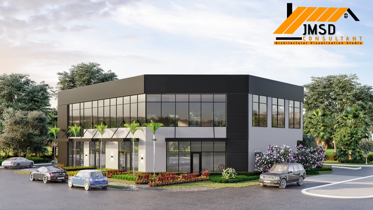 3D Architectural Exterior Rendering for Commercial Buildings Miami Florida