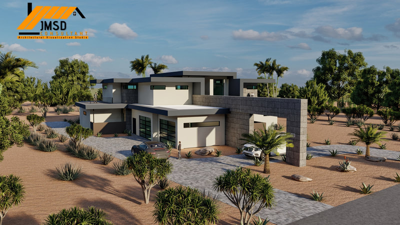 3D Exterior House Rendering Services