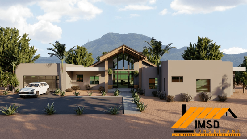 3D Exterior Home Rendering Phoenix Arizona