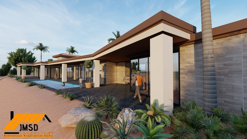 3D Home Exterior Rendering Services