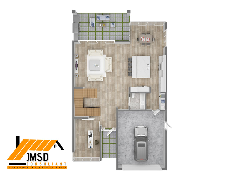 3D Home Floor Plan Rendering Fort Lauderdale, Florida